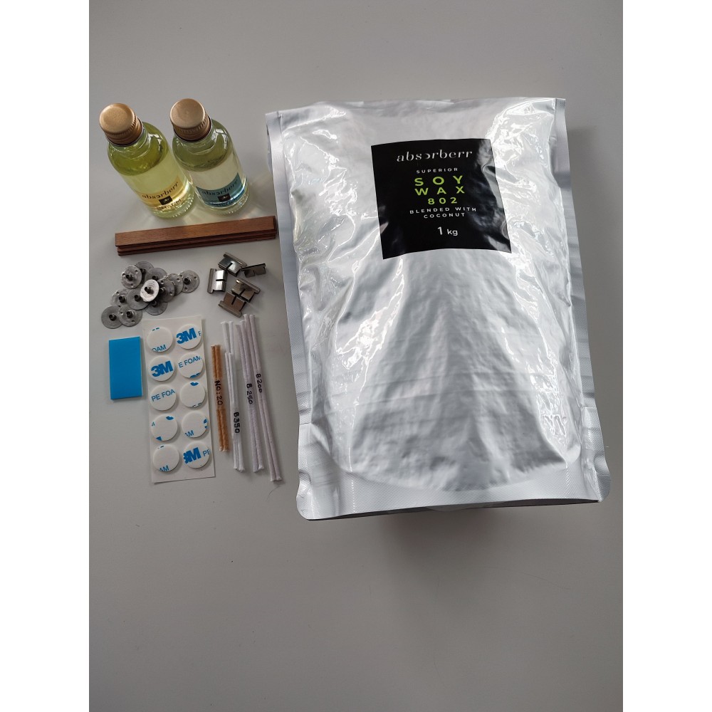 Mum Yapım Kiti, Standart Set, Problu Termometre ve Fitil Ortalayıcılar Dahil Değildir