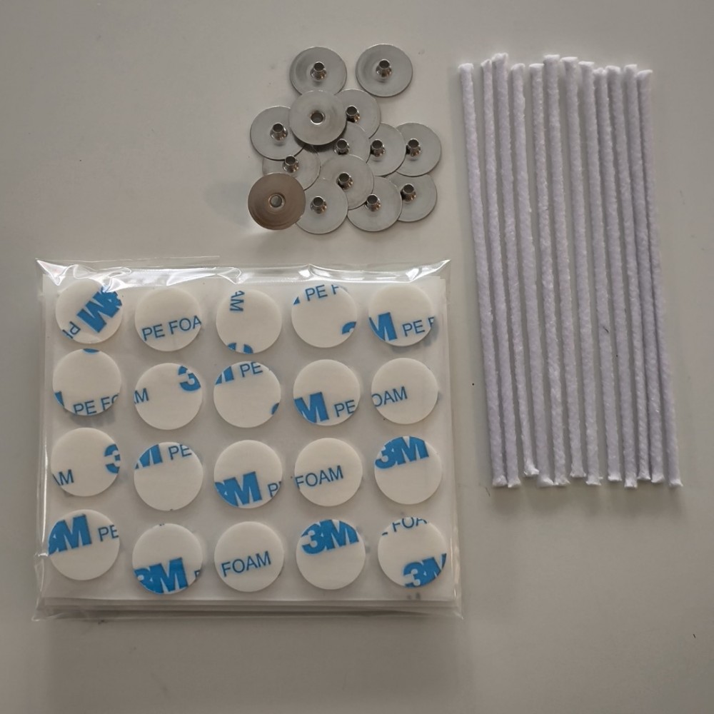 Pamuk Fitiller / Başlangıç Paketi , 40 Adet / 4 Farklı Numara bir arada  / Çıt Çıtlı / 3M Yuvarlak Yapışkan Bantlı 