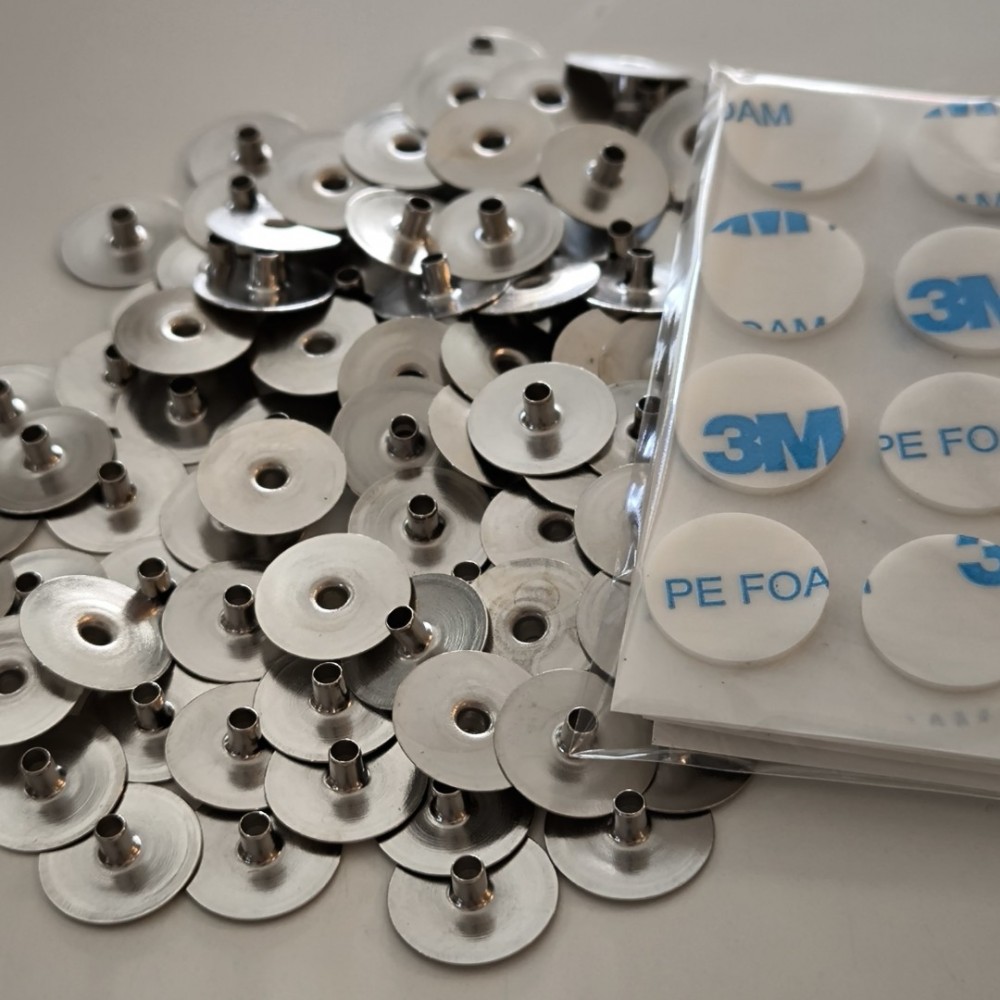 Mum Fitil Sabitleyicisi , Çıt Çıt / Paslanmaz Çelik / 50 -100 - 250 - 500 Adetli Paketlerde, 3M Yapışkan Bant Dahil Mum Fitil Sabitleyicisi , Çıt Çıt / Paslanmaz Çelik / 50 -100 - 250 - 500 Adetli Paketlerde, 3M Yapışkan Bant Dahil