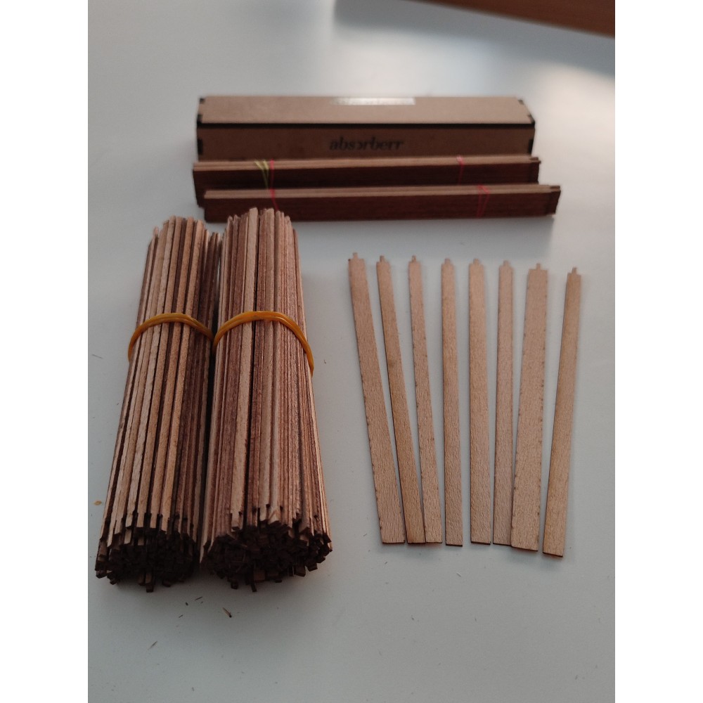 KALIP MUM AHŞAP FİTİLLERİ, Dünyada İlk Kez / BAŞLANGIÇ SETİ / P&M Serilerinde 16 Değişik En / 160mm Boy / 80 veya160 adet