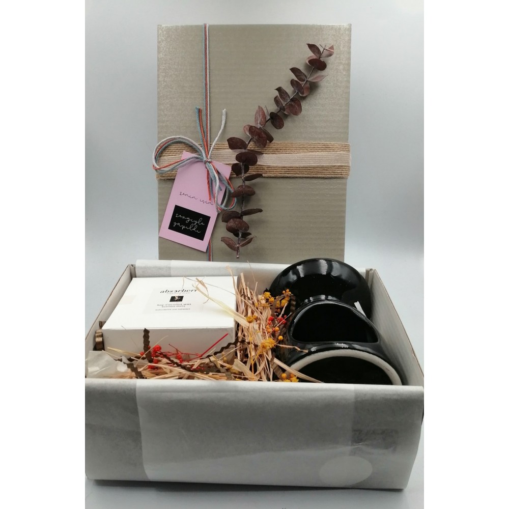 Buhurdan  Premium Hediye Seti (Buhurdan + Buhur Esansı ve Taşıyıcı Tablet + Tea-Light + Hediye Paketi)