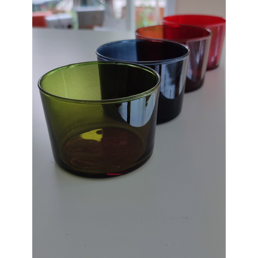 BODEGA , Transparan Renkli Mum Bardağı, 210cc , 6  Adet