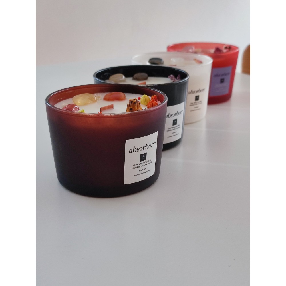 BODEGA 210 ML / Enerji Taşlı, Koku ve Bardak Renk Seçimli / CocoSoy Mumu