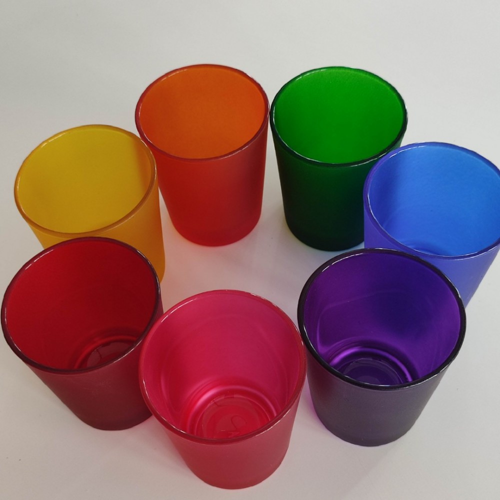CHAKRA 110, 3 Renk Seçimli, Buzlu Mat Mum Bardağı, 2+2+2, 6 Adet,155cc CHAKRA 110, 3 Renk Seçimli, Buzlu Mat Mum Bardağı, 2+2+2, 6 Adet,155cc