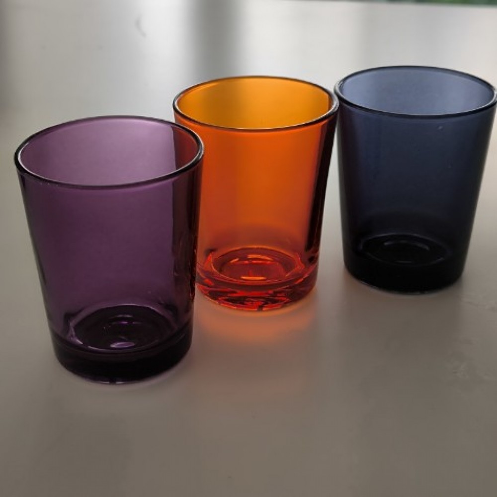 CHAKRA 110, Transparan Renkli Mum Bardağı, 6 Adet, Renk Seçimli, 155cc CHAKRA 110, Transparan Renkli Mum Bardağı, 6 Adet, Renk Seçimli, 155cc