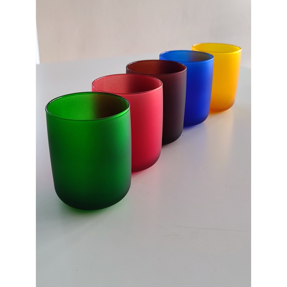  ICONIC , Buzlu Renkli Mum Bardağı, 280cc , 6  Adet