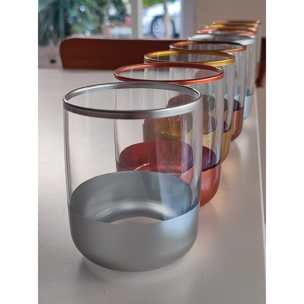  ICONIC , Metalik Renkli Mum Bardağı, 280cc , 6 Adet