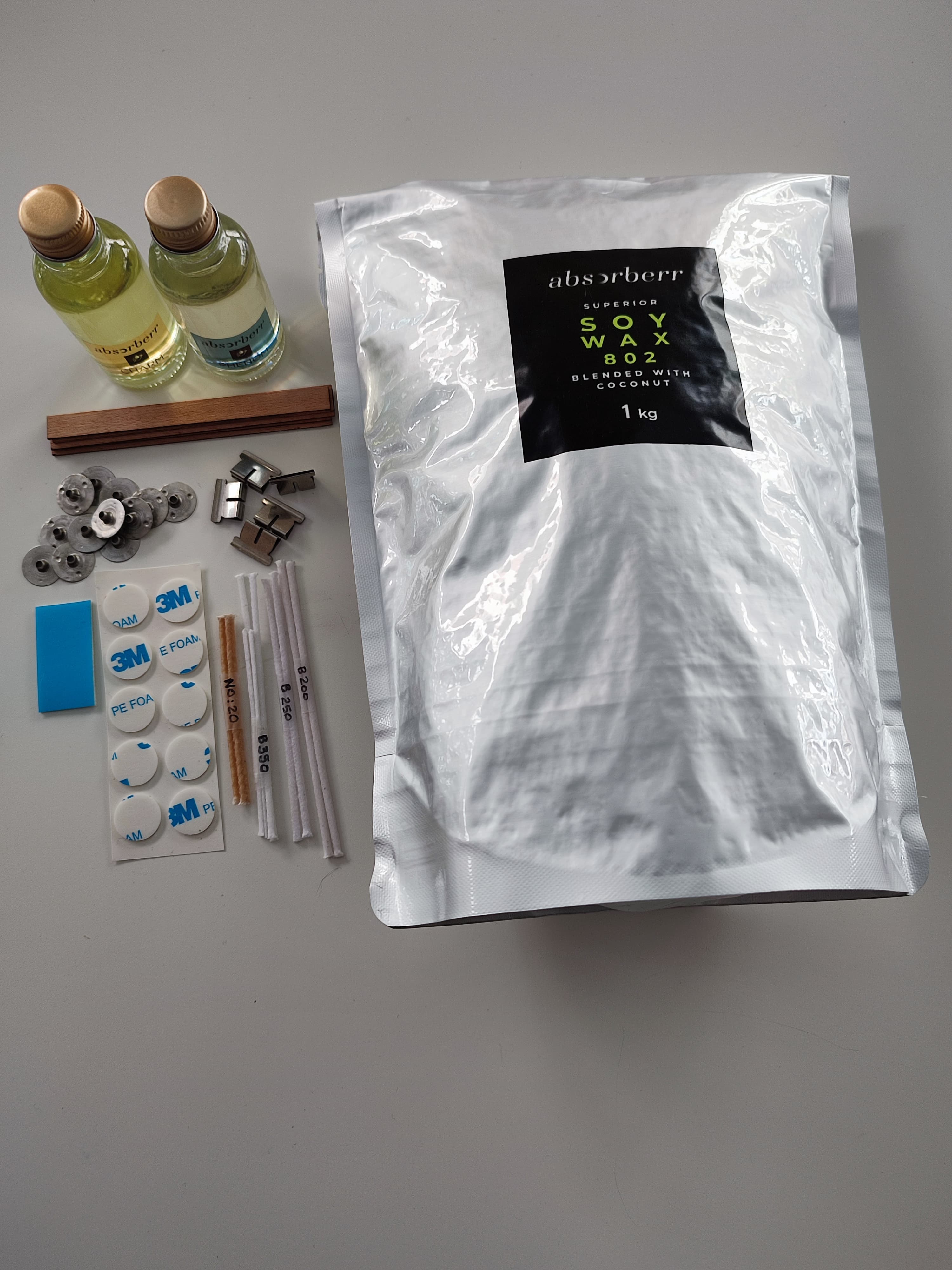 Mum Yapım Kiti, Standart Set, Problu Termometre ve Fitil Ortalayıcılar Dahil Değildir