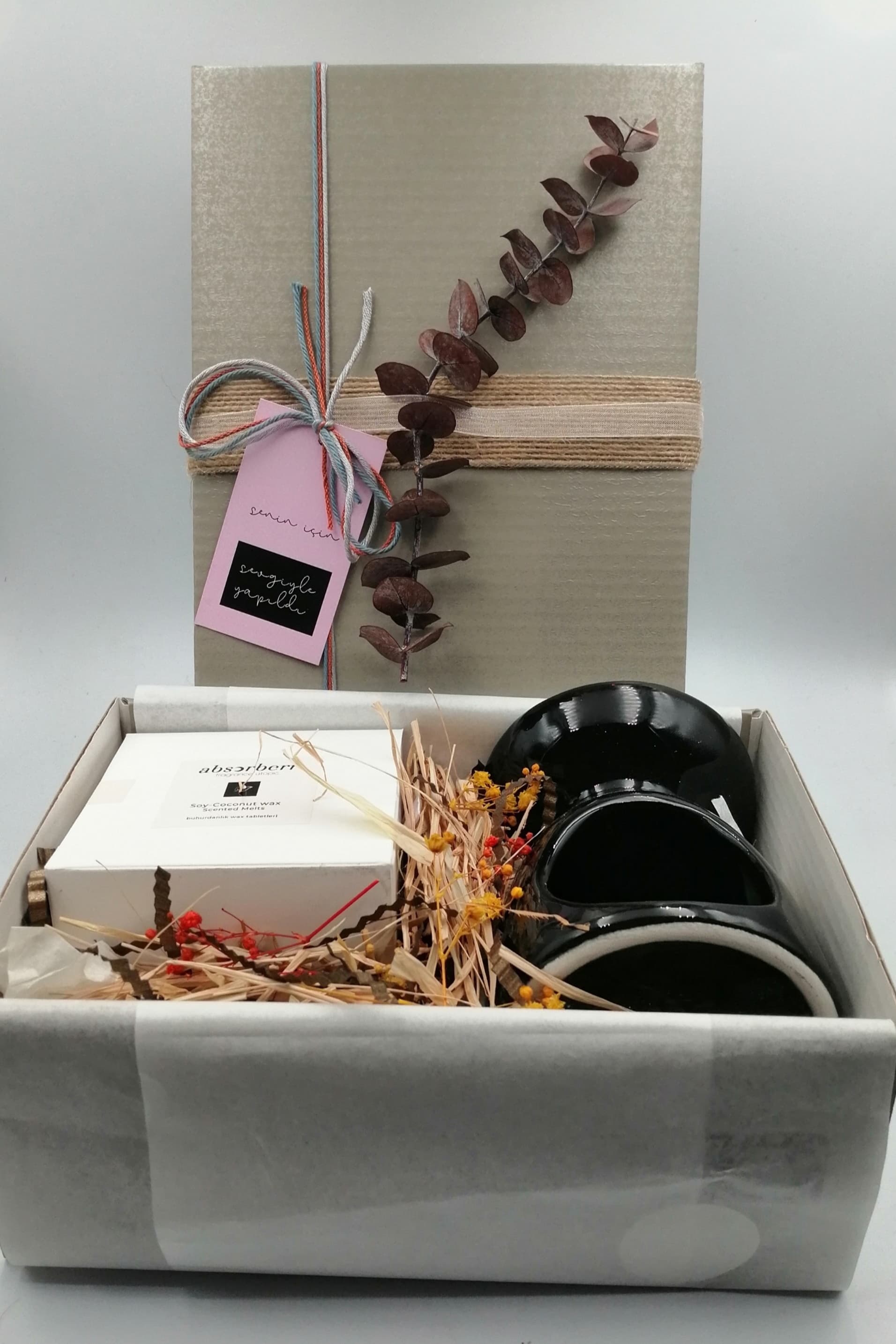 Buhurdan  Premium Hediye Seti (Buhurdan + Buhur Esansı ve Taşıyıcı Tablet + Tea-Light + Hediye Paketi)